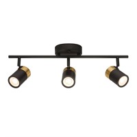 Gilded 2 Ft. 3-Light Matte Black with Brushed Gold