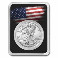 2023 1 Oz Silver Eagle American Flag Black Card