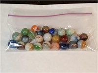 25 vtg Peltier - Christensen & other marbles