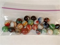 25 vtg Peltier - Christensen & other marbles