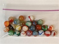 25 vtg Peltier - Christensen & other marbles