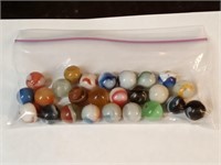 25 vtg Peltier - Christensen & other marbles