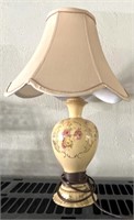 Floral themed vintage lamp