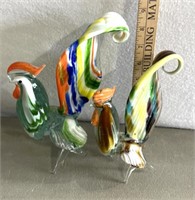 Glass roosters