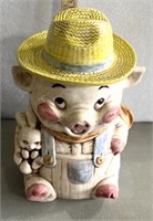 Pig themed cookie jar