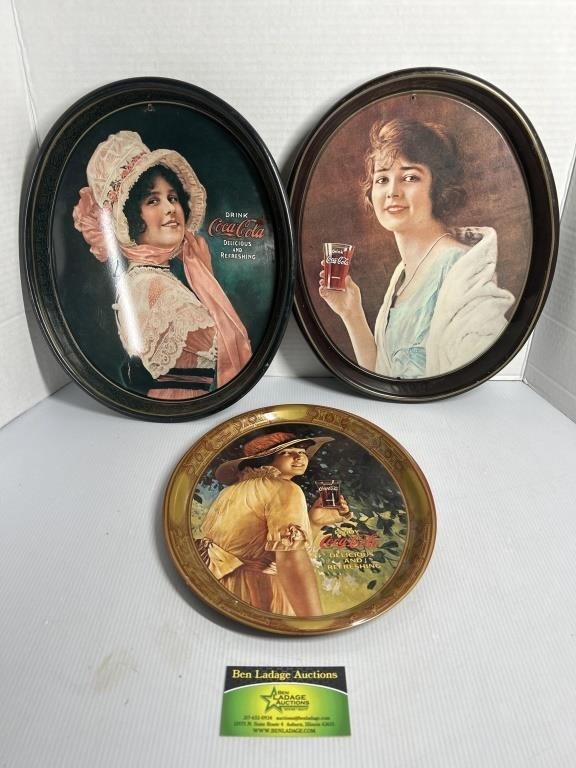 3 Decorative Coca Cola Plates