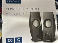 INSIGNIA POWERED STEREO SPEAKERS RETAIL $20