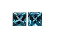 Natural Brazil London Blue Topaz Pair - FL