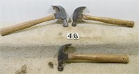 3 – Various Cheney claw hammers, F-G: 20oz (?)