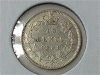 1881 (ef) Canadian Silver 10 Cent