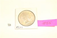 1924 Peace Dollar Coin