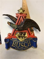 Plastic Busch beer sign