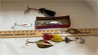 Box of large spoon lures