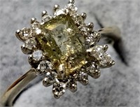 $9680 10K  Diamond (1.25Ct,I3,Yellowish Green) Dia