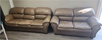 Leather Sofa and Loveseat. Sofa is 88"x36"x36".