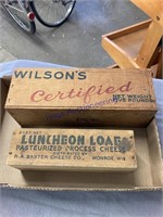 WOOD CHEESE BOXES, 5# AND 2# SIZES