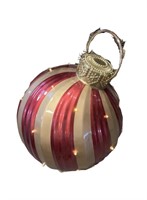 Christmas Glob Decoration W/ Lights *light use*