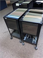 2 rolling hanging file carts