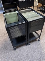 2 rolling file  carts