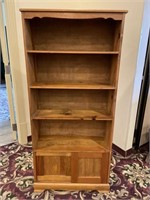 Wood Book Shelf w/ Enclosed Storage (E)