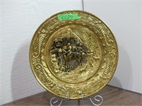 Vintage Brass Plate 14"