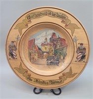 1960's German Hand-Painted Decor Wood Plate