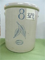 Red Wing 8 Gal. Birch Leaf Crock w/ Molded Handles