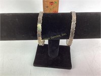 (2) Mexican silver bangle bracelets, silver grade