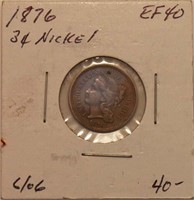 1876 NICKEL 3 CENT PIECE