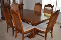 DINING TABLE & 6 CHAIRS - TOP HAS BEEN REFINISHED