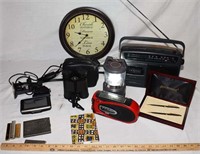 LOT - BINOCULARS, LANTERN, HAND CRANK RADIO,