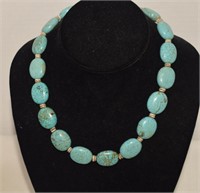 Polished Turquoise Look Necklace