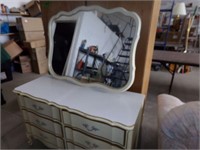 Dresser with wall mirror