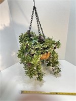 Hanging Faux Flower Basket