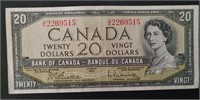 1954 Series Canadian $20 Bill