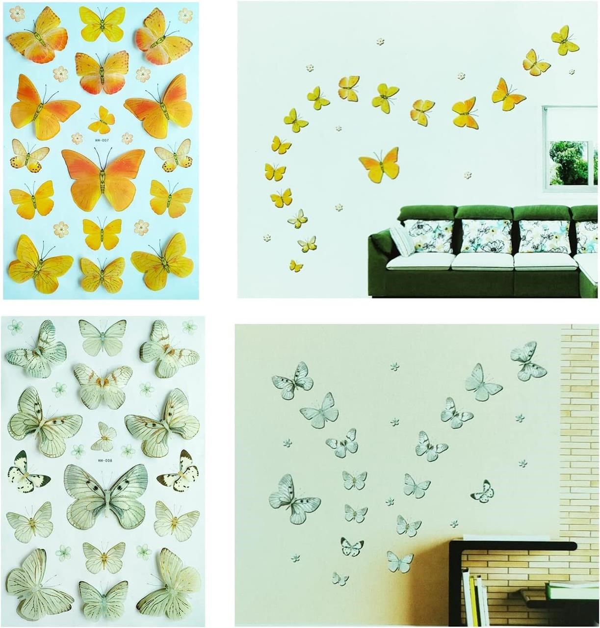 Butterfly Wall Stickers 2 packs of 24 each