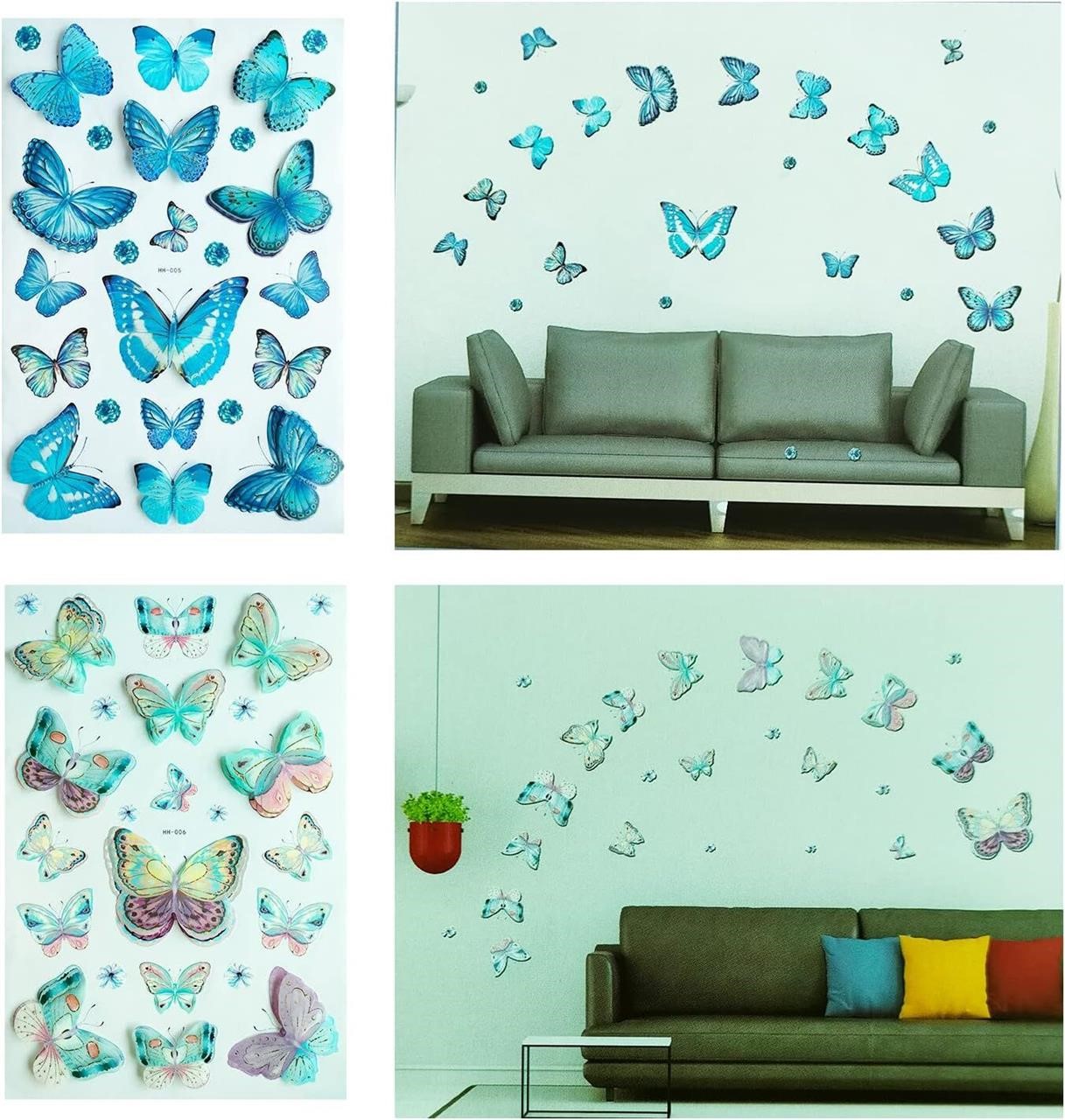 Butterfly Wall Stickers 2 packs of 24 each