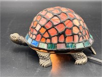 Tiffany Style Stained Glass Tortoise Lamp