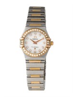 18k Gold Omega Constellation Mop Watch 23mm