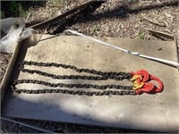 Unused 5/16 Inch 7ft G80 Double Hook Chain Sling