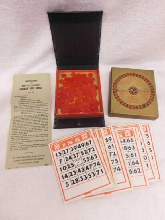 Vintage games & Bingo w/ spinner - Deluxe games