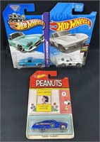 (2) Corvette Hot Wheels + Lucy Peanuts Car