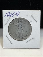 1945 d Walking liberty half dollar