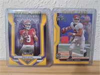 (2) 2023 Bryce Young Gold Parallel Rookie Cards