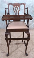 ANTIQUE WOOD BABY HIGH CHAIR