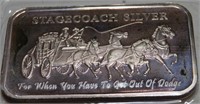 1 oz. Stagecoach Segmented 1/4d HTF Silver Bar