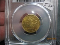 Gold Liberty Head 2 ½ 1905 ms61 PCGS