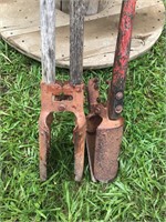 2-post hole diggers. One broke handle