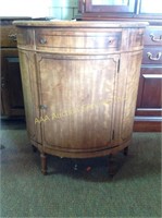Demilune mahogany cabinet - stripped. Missing one