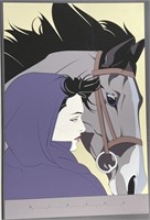 Woman with Horse by Patrick Nagel Art Print